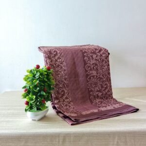 pink crape blockprint