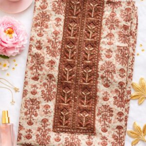 ELKE Earth tone floral panel set ELKE-C-0019