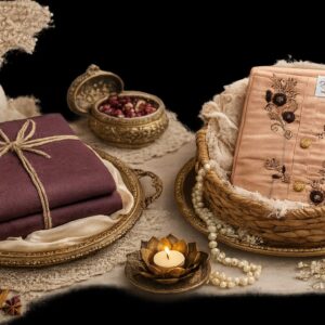 ELKE Rosewood Blush Embroidered Suit Set ELKE-C-0136