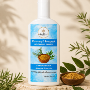 Aadhvi Naturals Rosemary & Fenugreek Anti-Dandruff Shampoo | Keratin-Enriched | Sulphate & Paraben Free | 100 ml