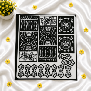 FULL HAND BRIDAL FLOWER & LEAF DESIGN