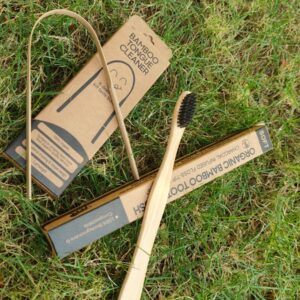 Bamboo Toothbrush & Tongue Cleaner Combo