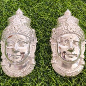 German silver durga ma face