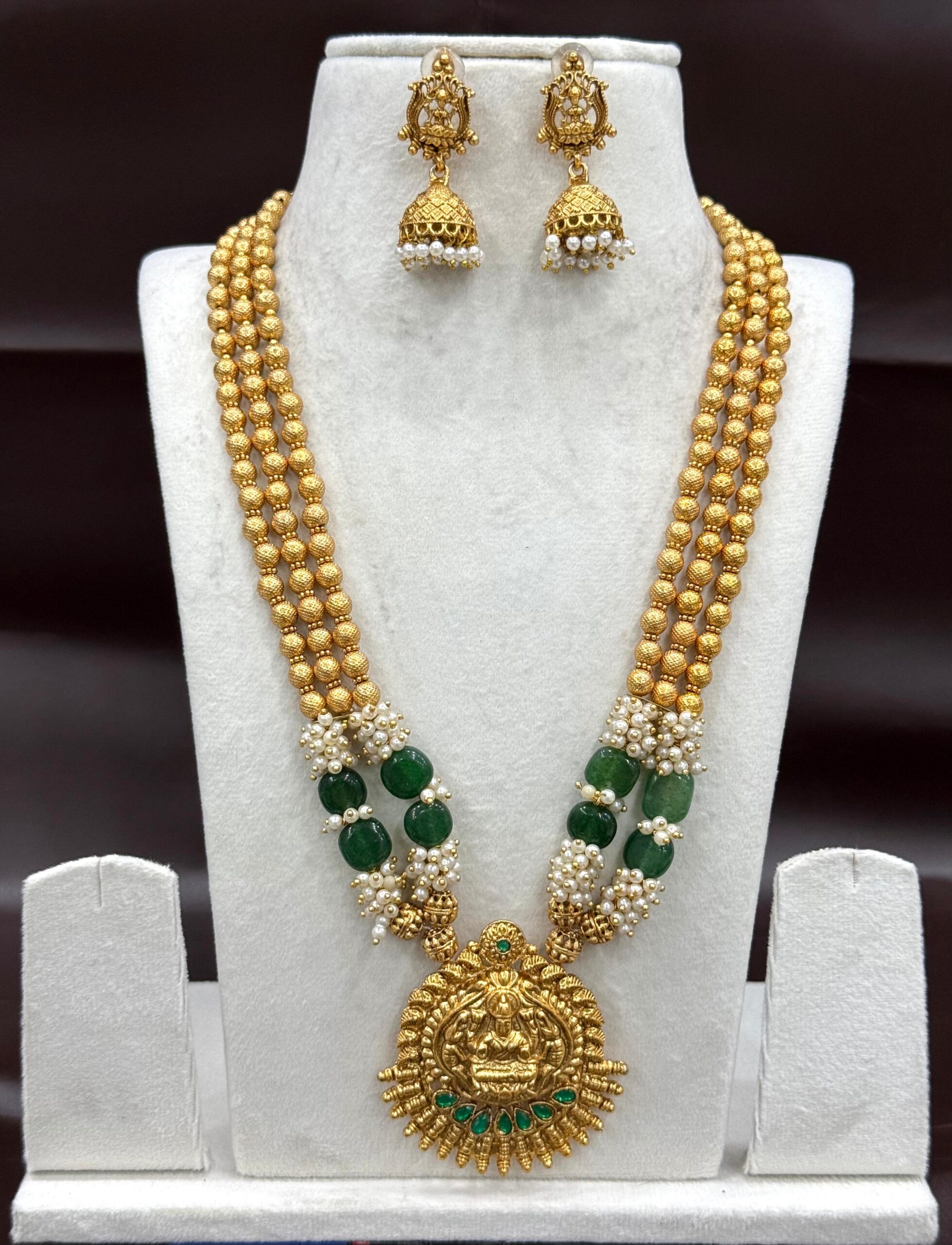 Lakshmi Temple Beaded Haram Sets - Image 2