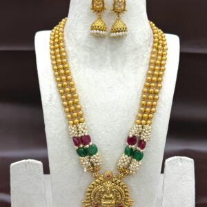 Lakshmi Temple Beaded Haram Sets
