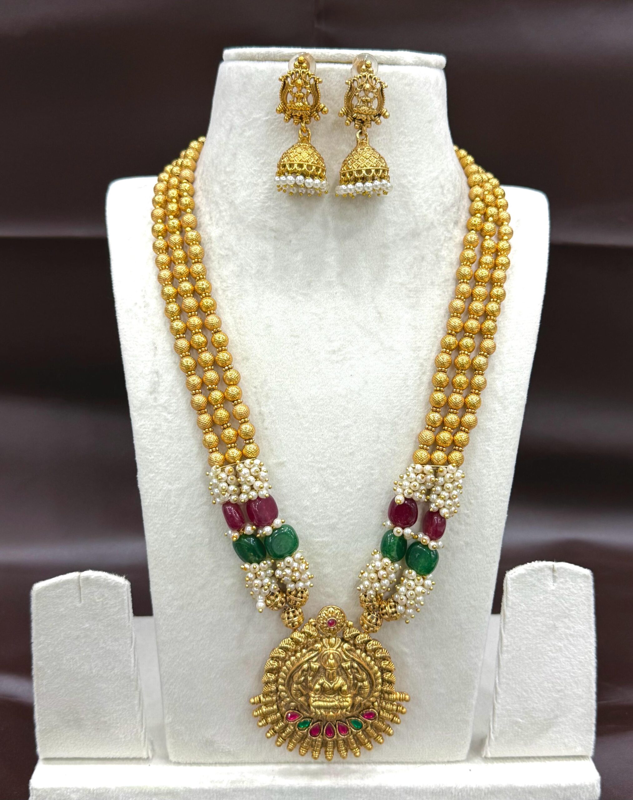 Lakshmi Temple Beaded Haram Sets