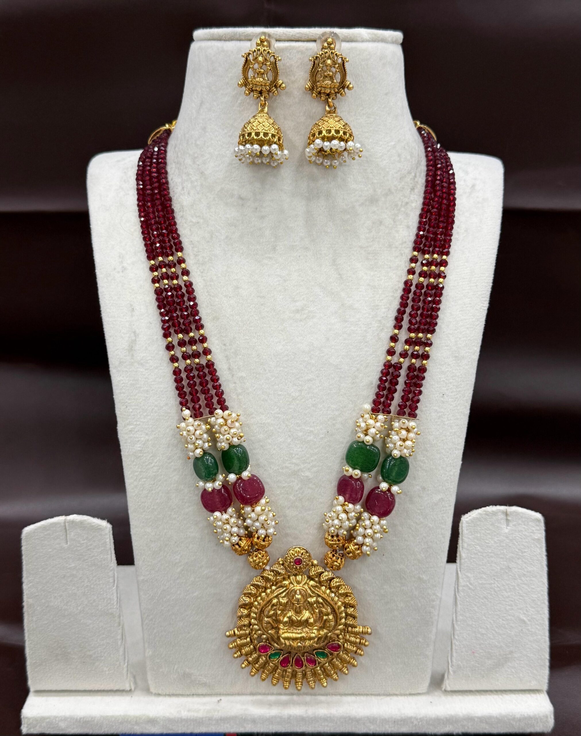 Lakshmi Temple Beaded Haram Sets - Image 6
