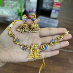 Sri Venkateswara Temple Peacock Choker Set.
